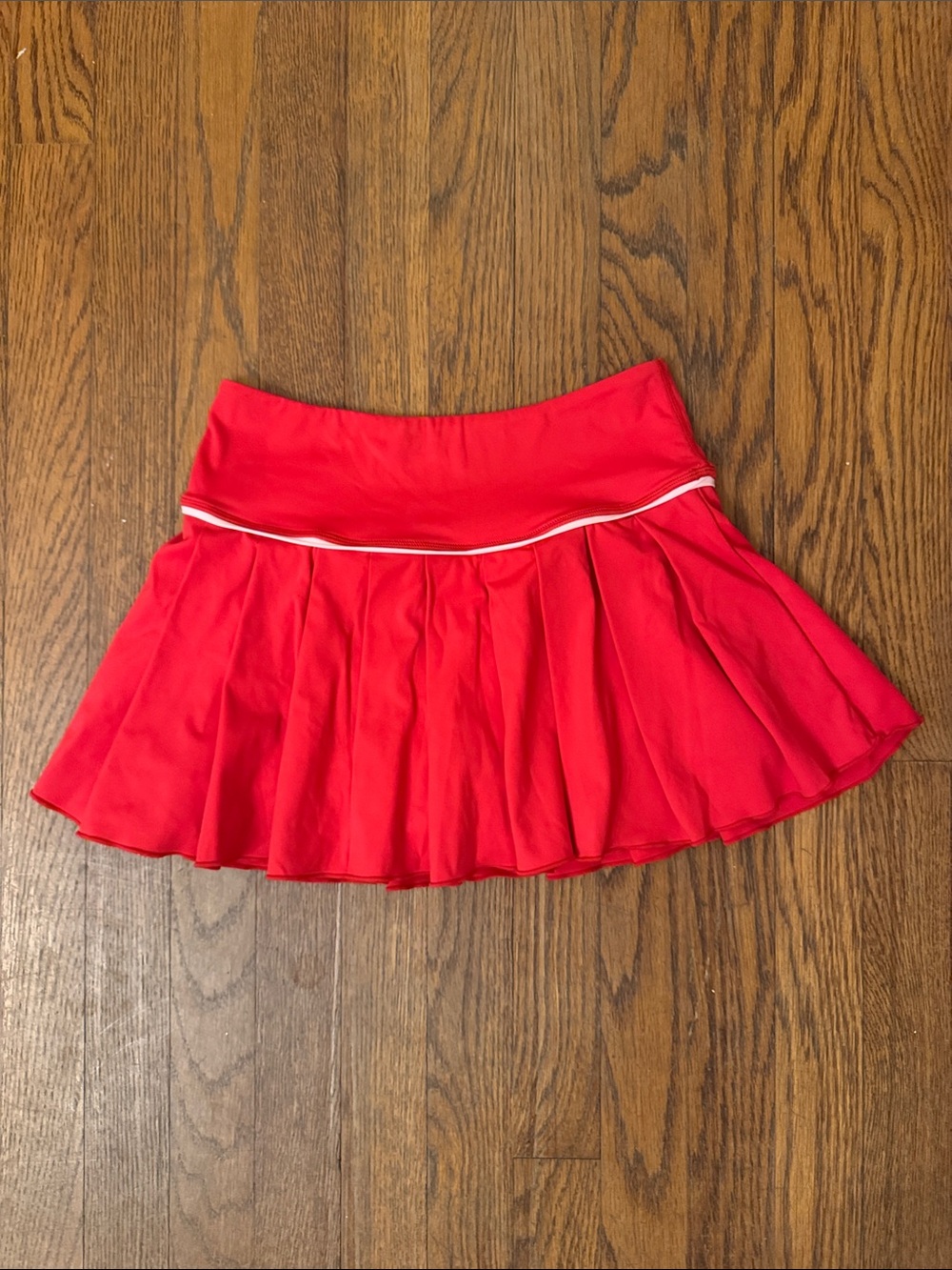 AS Revival Red Circle Skater Skirt with White Trim